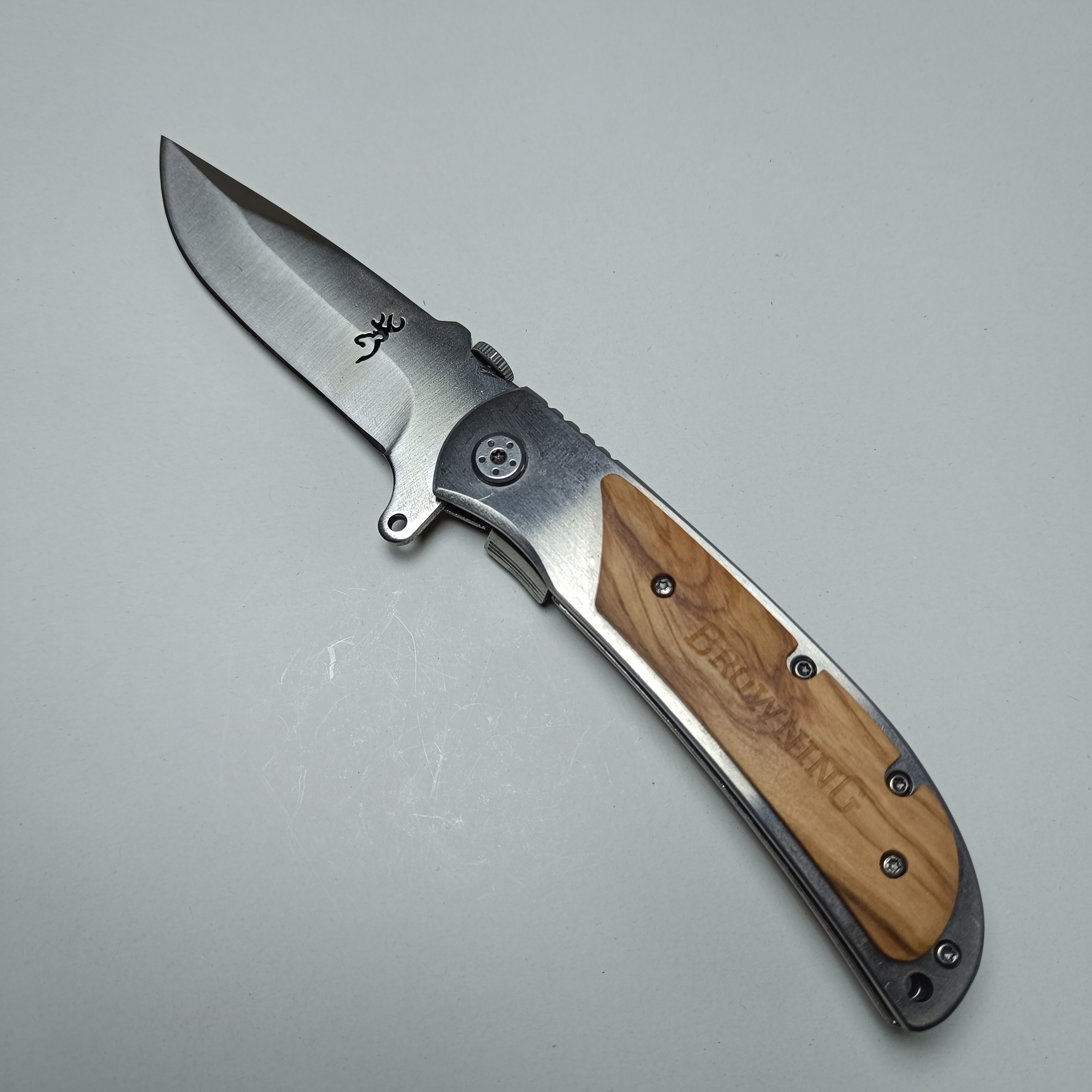 چاقو جیبی تاشو Browning مدل دسته چوبی